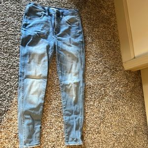 Madewell 10’’ high rise skinny crop light blue jeans